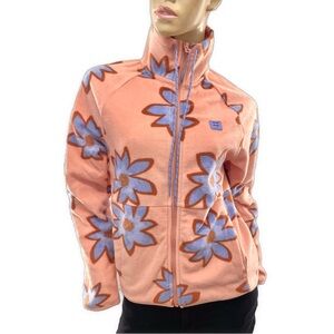 Billabong- Floral Peach and Lavender Fleece Jacket- XS